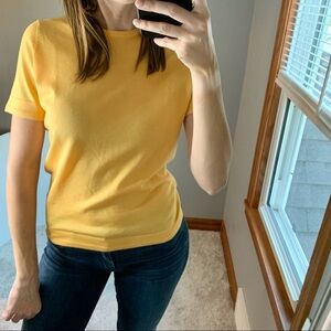 MARLOWE Italy Cashmere Silk Wool Sweater Short Sleeve Shirt